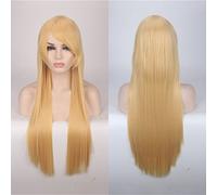 Wig for Anime Wigs Cosplay Christmas Cosplay Wig Color Anime Wig Long Hair Style Headgear 80Cm Straight Hair Color:80Cm Pale Gold K026-9