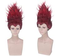 Wig for Anime Wigs Cosplay Christmas Nezha'S Demon Boy Comes To The World Nezha Two-Color Optional Cosplay Wig Beauty Tip Version Color: Pl-583-1 Samadhi Real Fire Version