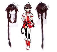 Wig for Anime Wigs Cosplay Christmas Vocaloid3 First Music Zheng Ling China Le Zheng Ling 130Cm Braid Head Wig