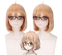 Wig for Carnival Nightlife CluI Party Dress Up Wig Beyond The Realm Of Cosplay Wig Kuriyama Mirai Orange Pink High Temperature Silk Cos Wig