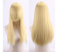 Wig for Carnival Nightlife CluI Party Dress Up Wig Cosplay Anime Wig High Temperature Silk Rose Net Colorful 60Cm Thickening Long Straight Hair Color:Zf60-19 Thickening