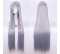 Wig for Carnival Nightlife CluI Party Dress Up Wig Cosplay Wig 100Cm Long Straight Hair Black And White Color Universal Styling Cos Costume Straight Hair Wig