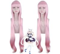 Wig for Carnival Nightlife CluI Party Dress Up Wig Cosplay Wig Chocolate And Vanilla Vanilla Wig Cat Girl Paradise 100Cm