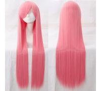 Wig for Carnival Nightlife CluI Party Dress Up Wig Cosplay Wig Universal 100Cm Color Long Straight Hair Cos Animation High Temperature Wire 099 Color:Rose Net 051 [1 Meter]