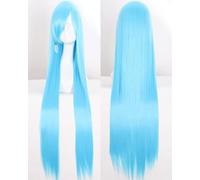 Wig for Carnival Nightlife CluI Party Dress Up Wig Cosplay Wig Universal 100Cm Color Long Straight Hair Cos Animation High Temperature Wire 099 Color:玫瑰网015[1 Meter]