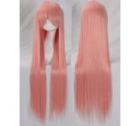 Wig for Carnival Nightlife CluI Party Dress Up Wig Cosplay Wig Universal 100Cm Color Long Straight Hair Cos Animation High Temperature Wire 099 Color:Rose Net 023 [1 Meter]