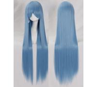 Wig for Carnival Nightlife CluI Party Dress Up Wig Cosplay Wig Universal 100Cm Color Long Straight Hair Cos Animation High Temperature Wire 099 Color:Rose Net 027 [1 Meter]