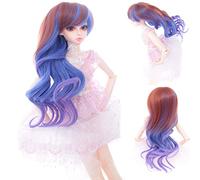 Wig for Carnival Nightlife CluI Party Dress Up Wig Doll Wig Bjdsd Doll Doll Wig Long Straight Curly Doll Wig Bjd Headgear Cosplay Wig Color:Gz026
