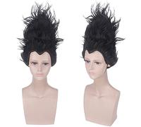 Wig for Carnival Nightlife CluI Party Dress Up Wig Nezha'S Demon Boy Comes To The World Nezha Two-Color Optional Cosplay Wig Beauty Tip Version Color: Pl-583-2 Black