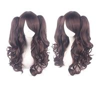 Wig for cosplay anime wig lolita cute lolita loli double ponytail mouth clip long curly hair fake hair color:H088-5