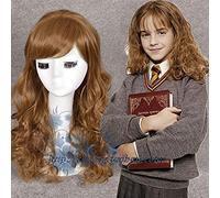 Wig for Cosplay Hermione Jean Granger Cosplay Marrone Ondulato Capelli Sintetici Capelli Sintetici Parrucche + Cappuccio per Parrucca