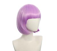 Wig for cosplay nightclub show bar oblique bangs female short hair pink beige blue bobo bobo wig color:K051-21