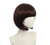 Wig for cosplay nightclub show bar oblique bangs female short hair pink beige blue bobo bobo wig color:K051-23