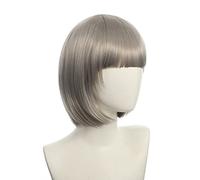 Wig for cosplay nightclub show bar oblique bangs female short hair pink beige blue bobo bobo wig color:K051-13