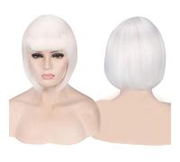 Wig for cosplay wig nightclub girl female short hair bob head color bobo headgear color:713-1 (white)