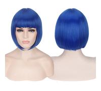 Wig for cosplay wig nightclub girl female short hair bob head color bobo headgear color:713-6 (blue)