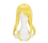 Wig For Fairy Tail Lucy Heartfilia Cosplay Wigs Long Golden Heat Resistant Synthetic Hair Wig + Wig Cap ClipPonytail