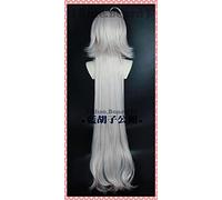 Wig for Fate/Grand Orde FGO Cosplay Jeanne d'Arc Alter Misto Parrucca di Capelli Bianchi Jeanne d'Arc Copricapi Copricapo Alter Costume Cosplay Puntelli Parrucca di tipo lungo