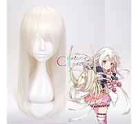 Wig for Fate Stay Night Illyasviel Von Einzbern Kaleid Liner Dritto Argento Lungo Resistente Al Calore Capelli Sintetici Cosplay + Protezione Della Parrucca Gratuita