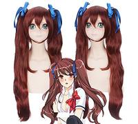 Wig for Fate/Stay night Tohsaka Rin Another Akazawa Izumi Cosplay wig Curly Brown Hair Wigs with 80cm Removable Ponytails Synthetic Wig One Size PL-263