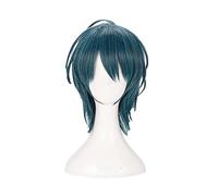 Wig For Fire Emblem: ThreeHouses Byleth Cosplay Wigs Blue Straight Heat Resistant Synthetic Hair Wig + Wig Cap ShortWig