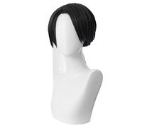 Wig For Game Identity V Embalmer Aesop Carl Butler Cosplay Wig Embalmer Aesop Carl Black or Grey Short Ponytail Hair Halloween Party Wig OneSize 476BA