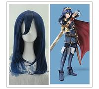 Wig for Gioco Fire Emblem Awakening Parrucca Lucina Blu Lungo Rettilineo Cosplay Capelli Gioco di Ruolo di Halloween 50 cm