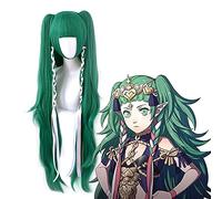 Wig for Gioco Fire Emblem ThreeHouses Parrucche Cosplay Parrucca Cosplay Sothis Parrucca sintetica resistente al calore Capelli lunghi ricci verdi Anime caldi