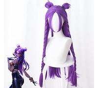 Wig for Gioco LOL Kaisa Parrucche Cosplay Figlia del Vuoto Donne Blu Viola Treccia Capelli Halloween Natale Cosplay Parrucche