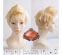 Wig for Gioco Persona 5 Ryuji Sakamoto Parrucca Cosplay Moda da uomo Parrucche corte bionde + Cappuccio per parrucca Gioco Persona 5 come l'immagine