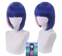 Wig for Halloween Fashion Christmas Party Dress Up Wig Assassin Wu Liuqi Cosplay Wig Coke Short Hair Mixed Blue Wig