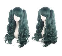 Wig for Halloween Fashion Christmas Party Dress Up Wig Cosplay Anime Wig Lolita Cute Lolita Loli Double Ponytail Mouth Clip Long Curly Hair Fake Hair Color:Yn332