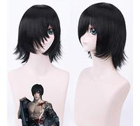 Wig for Halloween Fashion Christmas Party Dress Up Wig Cosplay Male Natural Black Juvenile Short Wig Black Blind Tomb Notes Zhang Qiling Brother