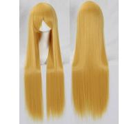 Wig for Halloween Fashion Christmas Party Dress Up Wig Cosplay Wig Universal 100Cm Color Long Straight Hair Cos Anime High Temperature Wire 099 Color:玫瑰网008[1 Meter]