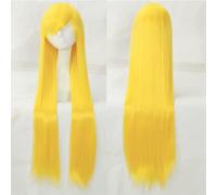 Wig for Halloween Fashion Christmas Party Dress Up Wig Cosplay Wig Universal 100Cm Color Long Straight Hair Cos Anime High Temperature Wire 099 Color:Rose Net 068 [1 Meter]
