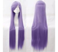 Wig for Halloween Fashion Christmas Party Dress Up Wig Cosplay Wig Universal 100Cm Color Long Straight Hair Cos Animation High Temperature Wire 099 Color:Rose Net 063 [1 Meter]