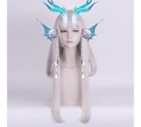 Wig for Halloween Fashion Christmas Party Dress Up Wig King Xi Shi Fmvp Skin Yulong Qingying Cosplay Wig
