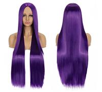 Wig for Halloween Fashion Christmas Party Dress Up Wig Wig Anime Cosplay Wig With Bangs 80Cm Long Straight Hair Costume Daily Cos Headgear Fake Hair Color:K050-21