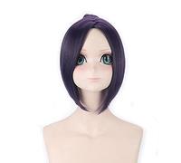 Wig for Hitman Reborn Parrucca Cosplay Corta Viola Blu Scuro Capelli Sintetici Kuromu Dokuro Anime Parrucche Del Partito Del Costume di Halloween + Protezione Della Parrucca Gratuita Taglia Unica B