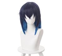 Wig For kimetsu no yaiba Nezuko Tanjirou Agatsuma Zenitsu Tomioka Giyuu Inosuke Cosplay Wigs Earrings Mask OneSize D