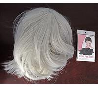 Wig for NieR Automata YoRHa 2B solo parrucca e cappuccio per parrucca (il resto non include) Cosplay capelli corti argento capelli bianchi cosplay parrucche taglia unica 2B WIG e cappuccio per parruc