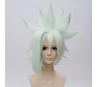 Wig for Parrucca Cosplay Anime Aotu World Grey Capelli corti in fibra resistente al calore Parrucche da gioco per feste di Halloween