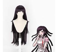 Wig for Parrucca Cosplay Anime Comic 2 Addio Disperazione Parrucca Cosplay Mikan Tsumiki Parrucca Sintetica Resistente Al Calore Viola Scuro Lungo