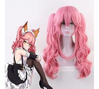 Wig for Parrucca cosplay Game Fate EXTELLA Servant Tamamo Cat Cosplay Parrucca per capelli Parrucca sintetica resistente al calore Parrucca per cosplay da donna per feste di Halloween