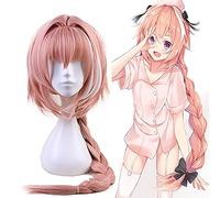 Wig for Parrucca cosplay Game Fate Grand Order Parrucca per capelli cosplay Astolfo Parrucca sintetica resistente al calore Parrucche per cosplay da donna per feste di Halloween