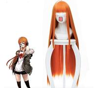 Wig for Parrucca cosplay Game Persona 5 Parrucca cosplay Futaba Sakura Parrucca sintetica resistente al calore per capelli arancioni Parrucca per feste di carnevale di Halloween