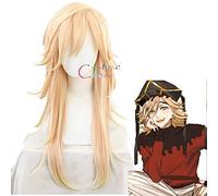 Wig for Parrucca Cosplay per capelli sintetici resistenti al calore Douma Anime Capelli di Halloween + cappuccio per parrucca gratuito