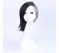Wig for Parrucca Cosplay per uomini e donne Sintetico Uta Mask Maker Parrucche piene per capelli grigio argento nero + Cappuccio per parrucca gratuito 1