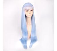 Wig for Parrucca diritta lunga per ragazze anime da 80 cm Re: Zero Starting Life In Another World Parrucca per cosplay Ram Rem Costume per cosplay Parrucche per sorelle Parrucca blu taglia unica
