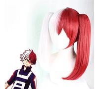 Wig for Parrucche Cosplay Anime Shouto Todoroki Cosplay Parrucca Sintetica Capelli Halloween Party Boku No Hero Academia Parrucca Cosplay